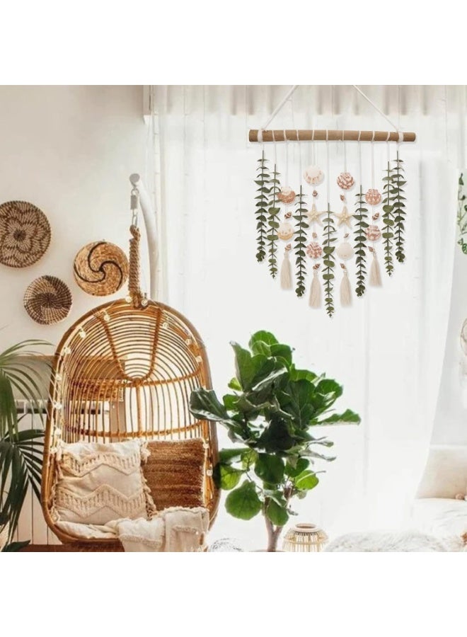 SYOSI Bathroom Wall Decor, Boho Bedroom Decors, Natural Home Decorations for Living Room Nursery, Kitchen, Natural-Looking Hanging Greenery for Home Decor, Artificial Eucalyptus Coastal Fake Plants (24") - Image 2